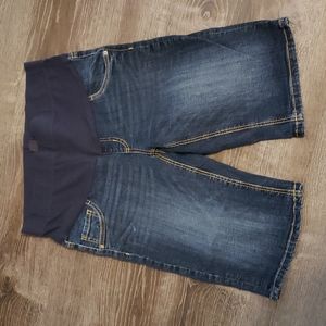 Maternity jean shorts